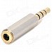 3.5mm Male to 3.5mm Female Stainless Steel Earphone Audio Adapter - Silver + Golden 3.5mm Male to 3.5mm Female Stainless Steel Earphone Audio Adapter - Silver + Golden