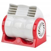 Fashlan Staom D5336A USB 2.0 Mini Mute Desktop Fan - Red + White
