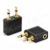 3.5mm Double Male to 3.5mm Female stereo Plug Adapter - Black + Golden (2 PCS) 3.5mm Double Male to 3.5mm Female stereo Plug Adapter - Black + Golden (2 PCS)