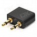 3.5mm Double Male to 3.5mm Female stereo Plug Adapter - Black + Golden (2 PCS) 3.5mm Double Male to 3.5mm Female stereo Plug Adapter - Black + Golden (2 PCS)