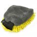 Chenille + Velvet Car Washer Cleaner Glove - Yellow + Grey Chenille + Velvet Car Washer Cleaner Glove - Yellow + Grey