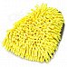 Chenille + Velvet Car Washer Cleaner Glove - Yellow + Grey Chenille + Velvet Car Washer Cleaner Glove - Yellow + Grey