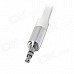 3.5mm Male to Male Aux Car Audio Flat Cable - White + Silver