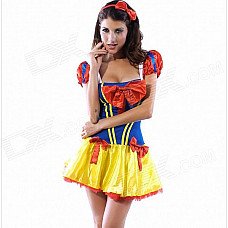 Sexy Princess Dress Uniform - Red + Yellow + Blue (Free Size) Sexy Princess Dress Uniform - Red + Yellow + Blue (Free Size)