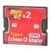 A1 Dual Micro SD / TF to CF High Speed SDXC Adapting Card - Red + Black (2TB) A1 Dual Micro SD / TF to CF High Speed SDXC Adapting Card - Red + Black (2TB)