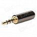 3.5mm Male to 3.5mm Female Audio Adapter - Golden + Black 3.5mm Male to 3.5mm Female Audio Adapter - Golden + Black