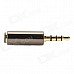 3.5mm Male to 3.5mm Female Audio Adapter - Golden + Black 3.5mm Male to 3.5mm Female Audio Adapter - Golden + Black