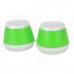 OJADE Mini USB 3W MP3 Music Dual-Speaker for Laptop Notebook - Green + White OJADE Mini USB 3W MP3 Music Dual-Speaker for Laptop Notebook - Green + White