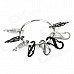BMG-M1-031 Novel "8" Shaped Stainless Steel Key Ring - Black + Silver