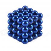 ZB-64 5mm Neodymium Iron DIY Educational Toys Set - Deep Blue (64 PCS)