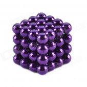 ZT-64 5mm Neodymium Iron DIY Educational Toys Set - Purple (64 PCS)