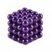 ZT-64 5mm Neodymium Iron DIY Educational Toys Set - Purple (64 PCS)