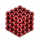 ZQ-64 5mm Neodymium Iron DIY Educational Toys Set - Deep Pink (64 PCS)