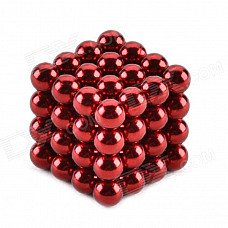 ZQ-64 5mm Neodymium Iron DIY Educational Toys Set - Deep Pink (64 PCS)