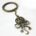 Retro Zinc Alloy Octopus Style Keychain - Bronze