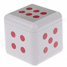 Plastic Dice Style Rotary Top Ashtray - Silver + Red + White Plastic Dice Style Rotary Top Ashtray - Silver + Red + White