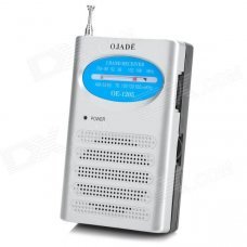 OJADE OE-1205 FM/AM Radio Receiver - Silver + Blue + Black OJADE OE-1205 FM/AM Radio Receiver - Silver + Blue + Black