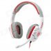 SADES SA-708 Wired Hi-Fi Gaming Headset Headphone w/ Microphone - White + Grey + Red (3.5mm-Plug)