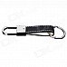 Calmoon 001 Simple Fashionable Men's Waist Leather Zinc Alloy Keychain - Black + Silver Calmoon 001 Simple Fashionable Men's Waist Leather Zinc Alloy Keychain - Black + Silver