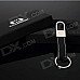 Calmoon 001 Simple Fashionable Men's Waist Leather Zinc Alloy Keychain - Black + Silver Calmoon 001 Simple Fashionable Men's Waist Leather Zinc Alloy Keychain - Black + Silver