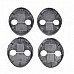 Protective ABS Car Door Lock Covers for IX35 / Veloster / Veracruz + More - Black (4 PCS)