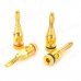 4mm Copper Banana Plugs for Speaker / Amplifier + More - Golden + Black + Red (2 Pairs) 4mm Copper Banana Plugs for Speaker / Amplifier + More - Golden + Black + Red (2 Pairs)