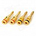 4mm Copper Banana Plugs for Speaker / Amplifier + More - Golden + Black + Red (2 Pairs) 4mm Copper Banana Plugs for Speaker / Amplifier + More - Golden + Black + Red (2 Pairs)