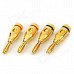 4mm Copper Banana Plugs for Speaker / Amplifier + More - Golden + Black + Red (2 Pairs) 4mm Copper Banana Plugs for Speaker / Amplifier + More - Golden + Black + Red (2 Pairs)