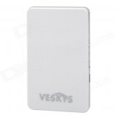 VESKYS V08 Ultra-thin Portable GPS / GPRS / GSM 4-CH Locating Tracker - White + Silver