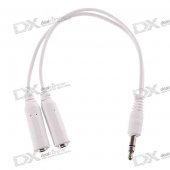 3.5mm Male to Dual Female Audio Split Y-Cable (20CM-Length)