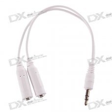 3.5mm Male to Dual Female Audio Split Y-Cable (20CM-Length) 3.5mm Male to Dual Female Audio Split Y-Cable (20CM-Length)