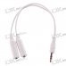3.5mm Male to Dual Female Audio Split Y-Cable (20CM-Length) 3.5mm Male to Dual Female Audio Split Y-Cable (20CM-Length)