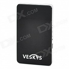 VESKYS V08 Ultra-thin Portable GPS / GPRS / GSM 4-CH Locating Tracker - Black + Silver VESKYS V08 Ultra-thin Portable GPS / GPRS / GSM 4-CH Locating Tracker - Black + Silver