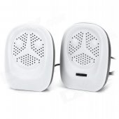 JiaHui 5W Portable USB Speaker - Black + White (2 PCS)