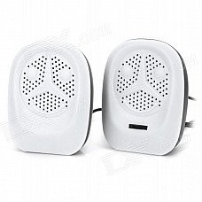 JiaHui 5W Portable USB Speaker - Black + White (2 PCS) JiaHui 5W Portable USB Speaker - Black + White (2 PCS)