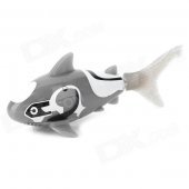 F2 Shark Style Electronic Fish Toy - Grey + White (2 x LR44)