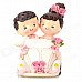 9694 Wedding Couple in the Car Style Resin Display Model Toy - White + Pink 9694 Wedding Couple in the Car Style Resin Display Model Toy - White + Pink