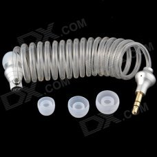 Music In-Ear Single Anti-Radiation Earphone - White + Transparent (3.5mm Plug / 120cm-Cable) Music In-Ear Single Anti-Radiation Earphone - White + Transparent (3.5mm Plug / 120cm-Cable)