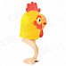 A-056 Funny Rooster Head Latex Headgear for Halloween / Christmas / Costume Ball - Red + Yellow