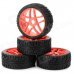 85R-803 Replacement Plastic + Rubber Wheel Tyer for 1/8 Off-road Vehicle - Black + Red (4 PCS) 85R-803 Replacement Plastic + Rubber Wheel Tyer for 1/8 Off-road Vehicle - Black + Red (4 PCS)