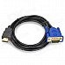 JJBY HDMI 1.4 Male to VGA Male Display Cable - Black + Blue JJBY HDMI 1.4 Male to VGA Male Display Cable - Black + Blue