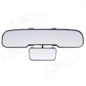 YCL YCL-864 11.5" + 4" Interior Rearview Mirror / Auxiliary Mirror - Black