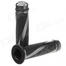QC-H-299 Replacement Motorcycle Aluminum Alloy Mechanical Cutting Handle Grips - Black + Grey (Pair) QC-H-299 Replacement Motorcycle Aluminum Alloy Mechanical Cutting Handle Grips - Black + Grey (Pair)
