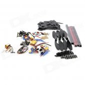X525*4 Quadcopter + 4 Motors + 4 Support Propellers + 4 Electronic Speed Controllers DIY Set - Black