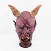 Halloween Ox Horn Devil Mask - Dull Red