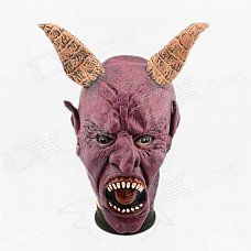 Halloween Ox Horn Devil Mask - Dull Red Halloween Ox Horn Devil Mask - Dull Red
