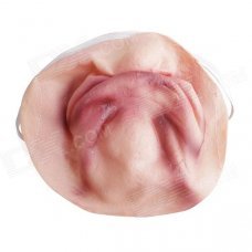 PDMF-BLX8 Scary Human Skin Mask for Halloween Cosplay - Beige PDMF-BLX8 Scary Human Skin Mask for Halloween Cosplay - Beige