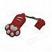 Cat Paw USB 2.0 Flash Drive - Red + White (8GB) Cat Paw USB 2.0 Flash Drive - Red + White (8GB)