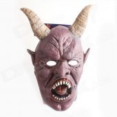 PDMF-JYGS Scary Monster Mask with Sharp Teeth for Halloween Cosplay - Purple