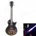 Fashionable LED Light Guitar Style Butane Lighter - Black